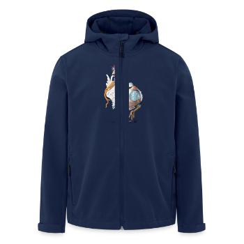 Crazy chicken - Men’s Recycled Softshell Jacket by Stanley/Stella - navy - Front - AI Model Male 185 light (185cm)