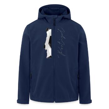 Portugal Map Framed Real Football EN - Men’s Recycled Softshell Jacket by Stanley/Stella - navy - Front - AI Model Male 185 light (185cm)