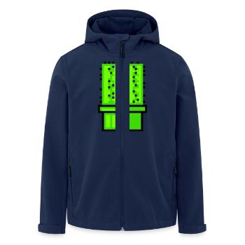 Cactus Cactus Rétro Jeu Vidéo Pot De Fleur Pixel - Veste softshell homme en polyester recyclé Stanley/Stella - marine - Devant - AI Model Male 185 light (185cm)