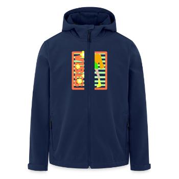 Bonnes ondes positives - Veste softshell homme en polyester recyclé Stanley/Stella - marine - Devant - AI Model Male 185 light (185cm)