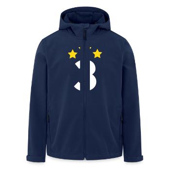 3 Jahre Stern - Geschenk zum 3. Jahrestag - Recycelte Männer Softshell-Jacke von Stanley/Stella - Navy - Vorne - AI Model Male 185 light (185cm)