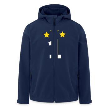 1 Year Star - 1st Anniversary Gift - Men’s Recycled Softshell Jacket by Stanley/Stella - navy - Front - AI Model Male 185 light (185cm)