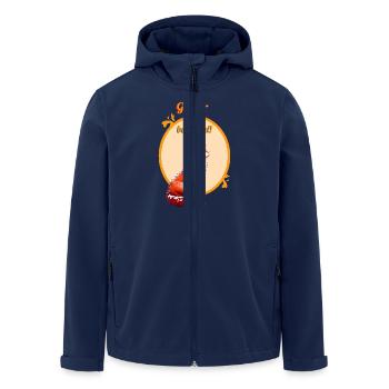 This beautiful and red fox - Men’s Recycled Softshell Jacket by Stanley/Stella - navy - Front - AI Model Male 185 light (185cm)