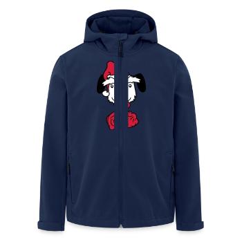 Chien Père Noël Noël Cadeaux Sac Chapeau - Veste softshell homme en polyester recyclé Stanley/Stella - marine - Devant - AI Model Male 185 light (185cm)