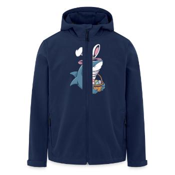 Cool Easter Shark - Recycelte Männer Softshell-Jacke von Stanley/Stella - Navy - Vorne - AI Model Male 185 light (185cm)