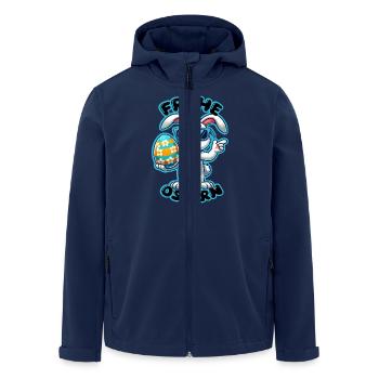 osterhase sonnenbrille frohe ostern - Recycelte Männer Softshell-Jacke von Stanley/Stella - Navy - Vorne - AI Model Male 185 light (185cm)
