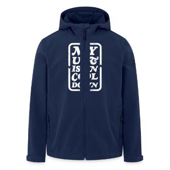 my Ult is on cooldown - Men’s Recycled Softshell Jacket by Stanley/Stella - navy - Front - AI Model Male 185 light (185cm)