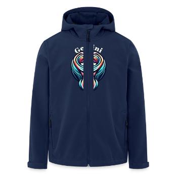 Tweeling Gemini - Men’s Recycled Softshell Jacket by Stanley/Stella - navy - Front - AI Model Male 185 light (185cm)