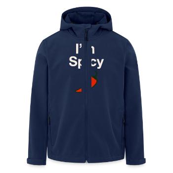 I'm spicy! - Men’s Recycled Softshell Jacket by Stanley/Stella - navy - Front - AI Model Male 185 light (185cm)
