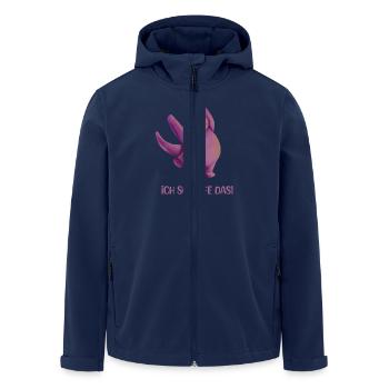 I can do it! | Motivation Saying Positive - Men’s Recycled Softshell Jacket by Stanley/Stella - navy - Front - AI Model Male 185 light (185cm)