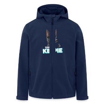 TEAM Kelpie - Blue - Men’s Recycled Softshell Jacket by Stanley/Stella - navy - Front - AI Model Male 185 light (185cm)