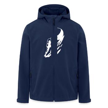 Sisiphus WHITE - Men’s Recycled Softshell Jacket by Stanley/Stella - navy - Front - AI Model Male 185 light (185cm)