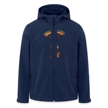 Dobermann Hund Lustig Sombrero - Recycelte Männer Softshell-Jacke von Stanley/Stella - Navy - Vorne - AI Model Male 185 light (185cm)