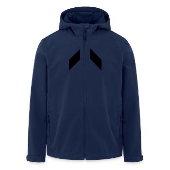 Pfeil nach oben - Recycelte Männer Softshell-Jacke von Stanley/Stella - Navy - Vorne - AI Model Male 185 light (185cm)