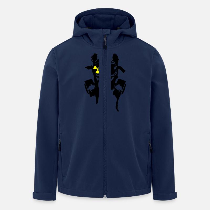 bad_gasmask_radioactiv1 - Recycelte Männer Softshell-Jacke von Stanley/Stella - Navy