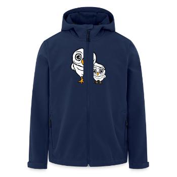2 Owls Dad Mom Child Baby Family Mother Father - Men’s Recycled Softshell Jacket by Stanley/Stella - navy - Front - AI Model Male 185 light (185cm)