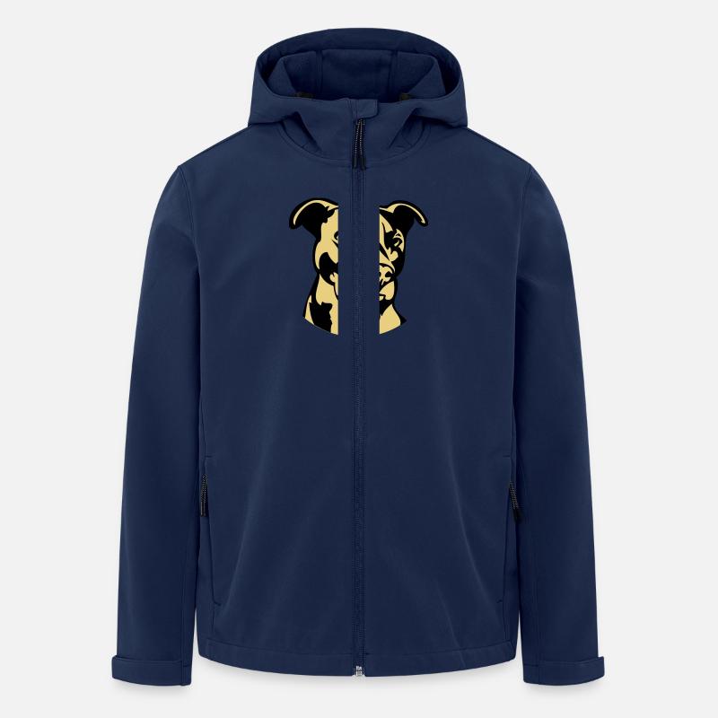 Pitbull zweifarbig - Hund Kampfhund - Recycelte Männer Softshell-Jacke von Stanley/Stella - Navy