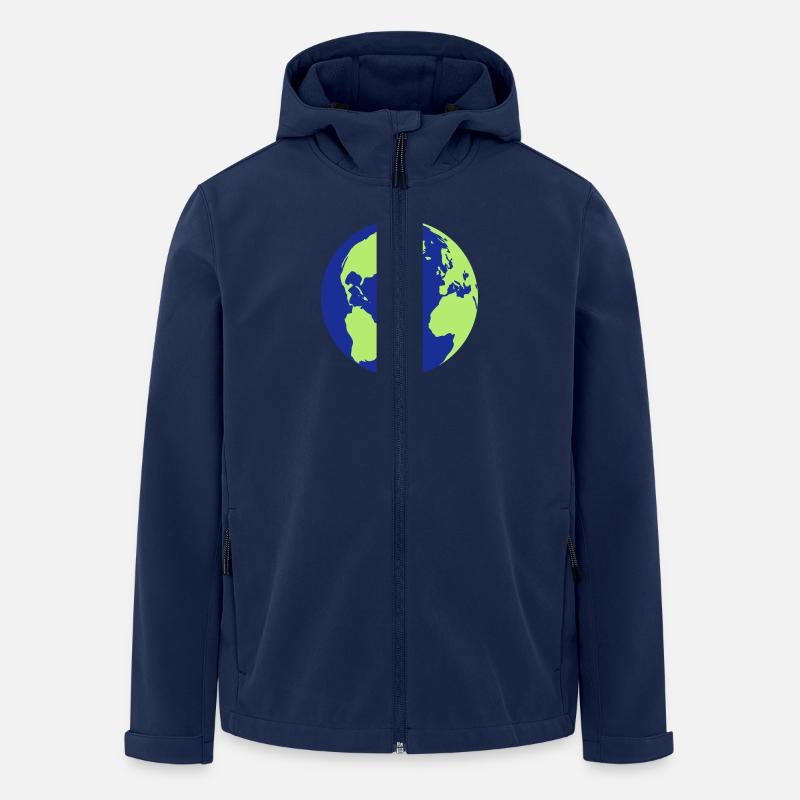 Erde Welt Planet Wasser - Recycelte Männer Softshell-Jacke von Stanley/Stella - Navy