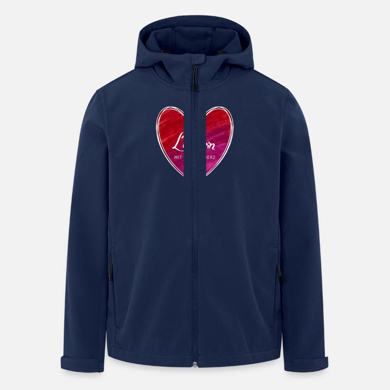 Lehrerin mit großem Herz - Recycelte Männer Softshell-Jacke von Stanley/Stella - Navy