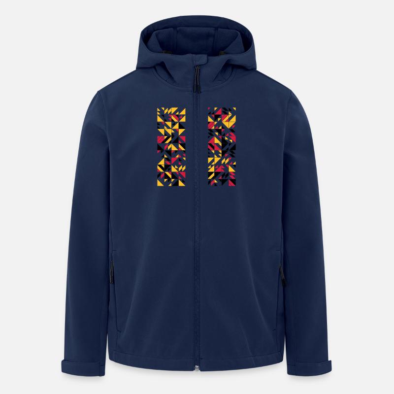 Deutschland | Triangles - Recycelte Männer Softshell-Jacke von Stanley/Stella - Navy