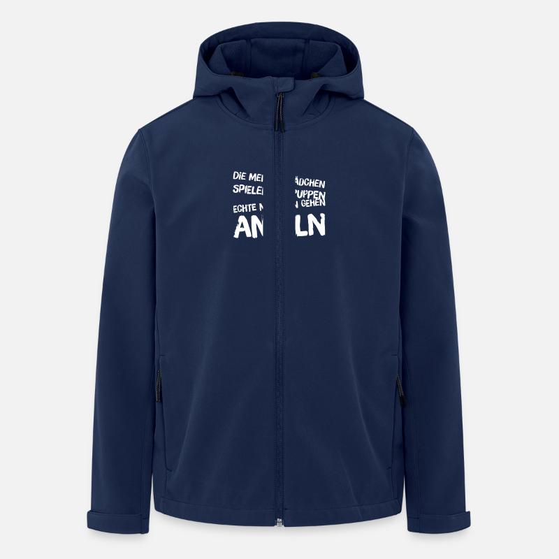 fischen - Recycelte Männer Softshell-Jacke von Stanley/Stella - Navy