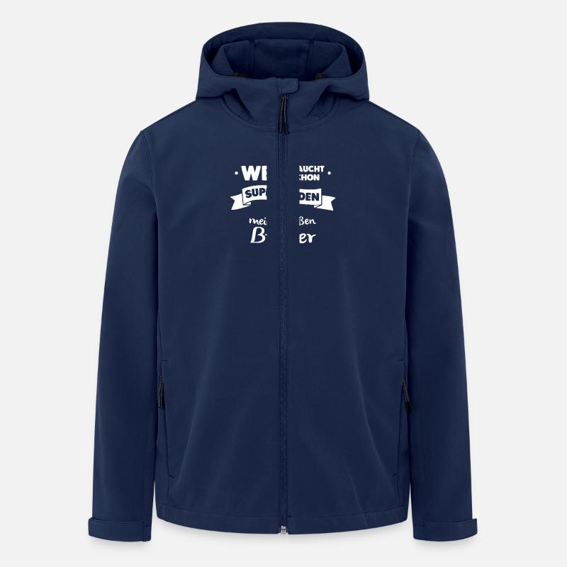 Superheld gr Bruder - Recycelte Männer Softshell-Jacke von Stanley/Stella - Navy