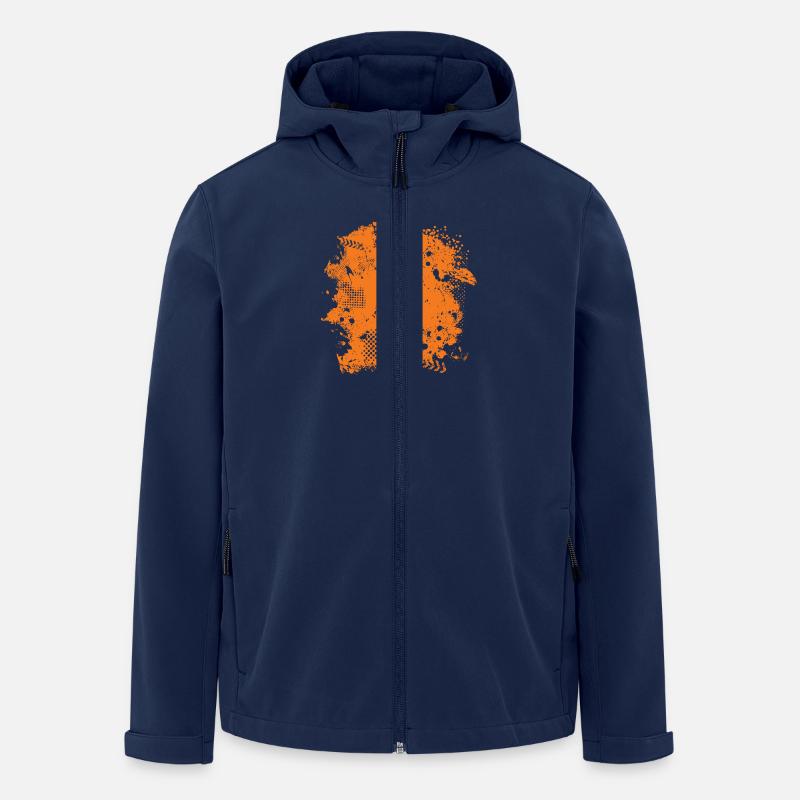 Vector background de - Recycelte Männer Softshell-Jacke von Stanley/Stella - Navy