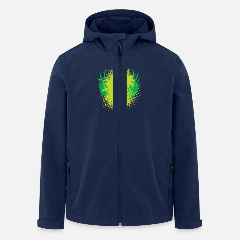 Vector background de - Recycelte Männer Softshell-Jacke von Stanley/Stella - Navy