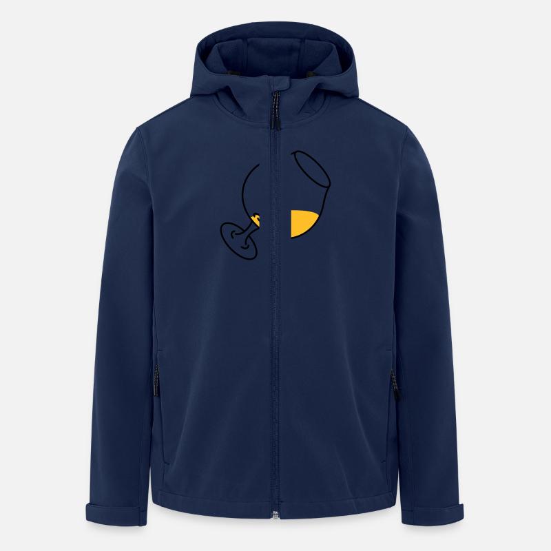 Cognacglas - Recycelte Männer Softshell-Jacke von Stanley/Stella - Navy