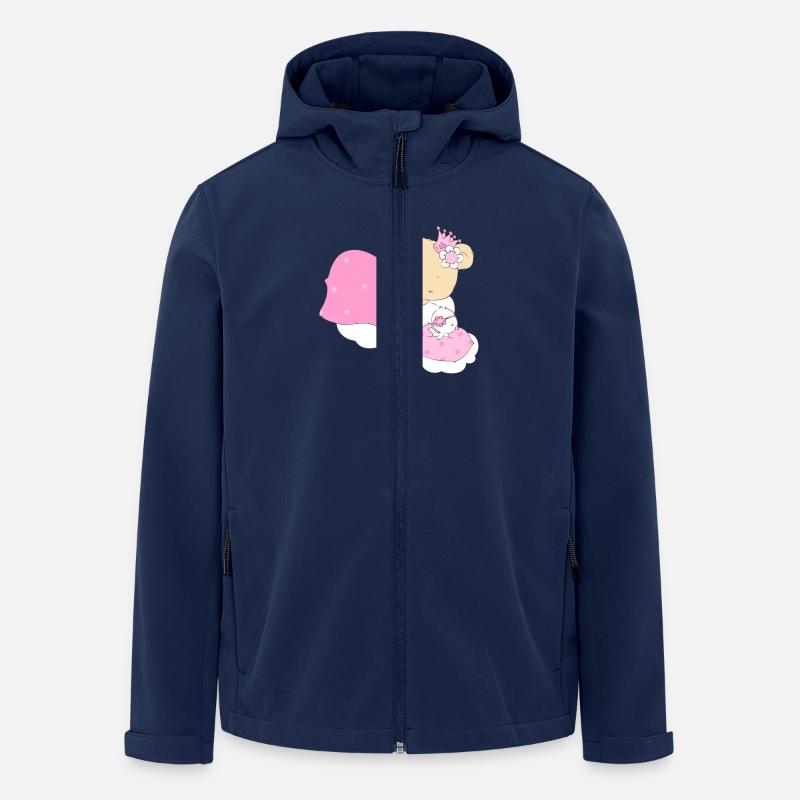 Bear princess sleeping on cloud - Recycelte Männer Softshell-Jacke von Stanley/Stella - Navy