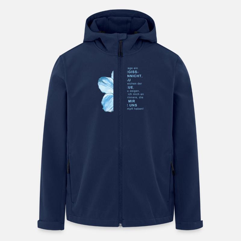 Vergissmeinnicht EinsatzVeteran BDV - Recycelte Männer Softshell-Jacke von Stanley/Stella - Navy