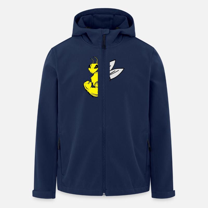 strong_bee_02 - Recycelte Männer Softshell-Jacke von Stanley/Stella - Navy