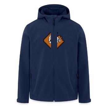Pirate Shield Skull Skeleton Skull Warning - Men’s Recycled Softshell Jacket by Stanley/Stella - navy - Front - AI Model Male 185 light (185cm)