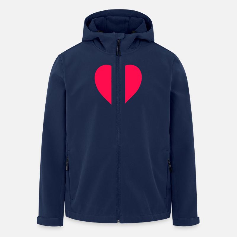 herz buchstabe T - Recycelte Männer Softshell-Jacke von Stanley/Stella - Navy