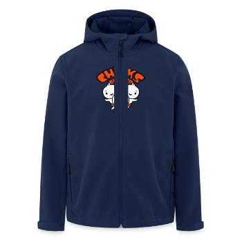3 oiseaux poussins en tournée disant fêtarde filles femmes - Veste softshell homme en polyester recyclé Stanley/Stella - marine - Devant - AI Model Male 185 light (185cm)