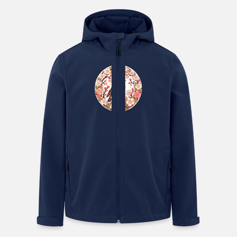 Kirschblüten-Rotkehlchen - Recycelte Männer Softshell-Jacke von Stanley/Stella - Navy