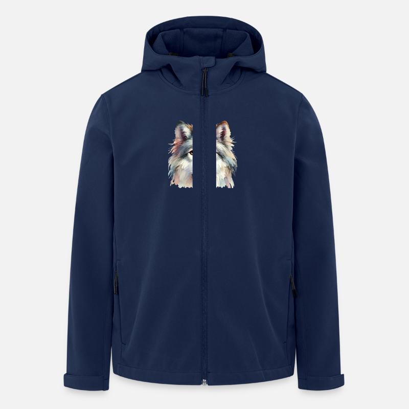 wolf - Recycelte Männer Softshell-Jacke von Stanley/Stella - Navy