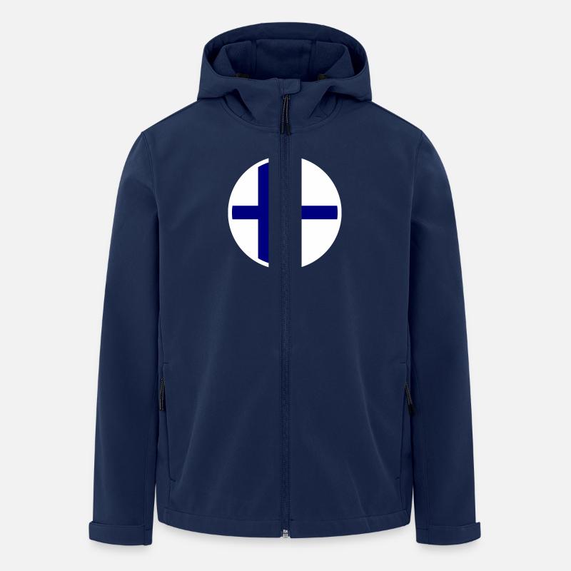 Drapeau de la Finlande Drapeau - Veste softshell homme en polyester recyclé Stanley/Stella - marine