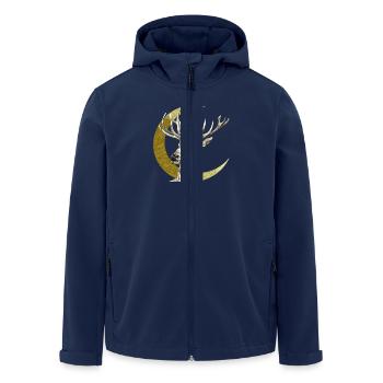 Deer - Men’s Recycled Softshell Jacket by Stanley/Stella - navy - Front - AI Model Male 185 light (185cm)