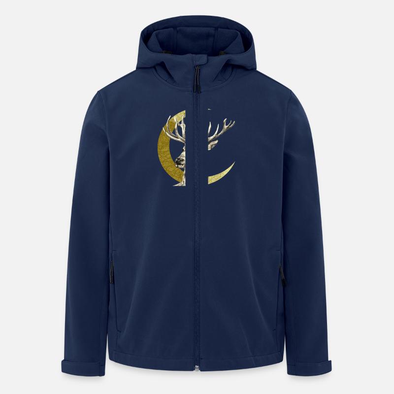 Hirsch - Recycelte Männer Softshell-Jacke von Stanley/Stella - Navy