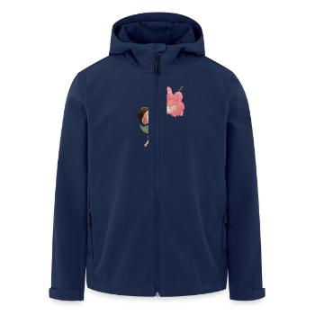 Zauberhafte Fee mit Pfingstrose - Recycelte Männer Softshell-Jacke von Stanley/Stella - Navy - Vorne - AI Model Male 185 light (185cm)