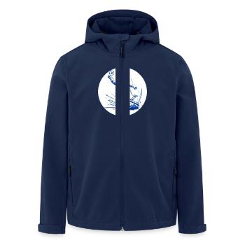 Goalkeeper (blue and white) - Men’s Recycled Softshell Jacket by Stanley/Stella - navy - Front - AI Model Male 185 light (185cm)