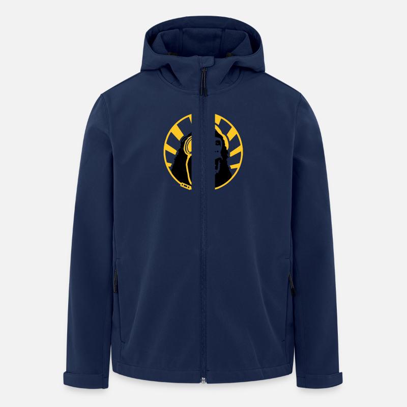 Monkey with Headphones - Men’s Recycled Softshell Jacket by Stanley/Stella - navy