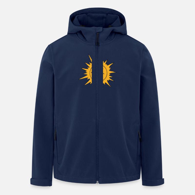 Smiley Sun - Men’s Recycled Softshell Jacket by Stanley/Stella - navy