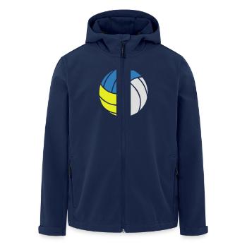 Volley-ball, volley-ball de plage - Veste softshell homme en polyester recyclé Stanley/Stella - marine - Devant - AI Model Male 185 light (185cm)