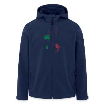 Italien - Recycelte Männer Softshell-Jacke von Stanley/Stella - Navy - Vorne - AI Model Male 185 light (185cm)