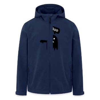 Spooky "Boo!" - Men’s Recycled Softshell Jacket by Stanley/Stella - navy - Front - AI Model Male 185 light (185cm)
