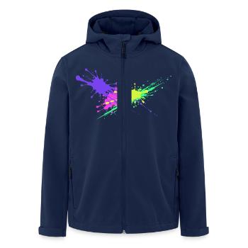 Paint Birthday Gift Painting - Men’s Recycled Softshell Jacket by Stanley/Stella - navy - Front - AI Model Male 185 light (185cm)