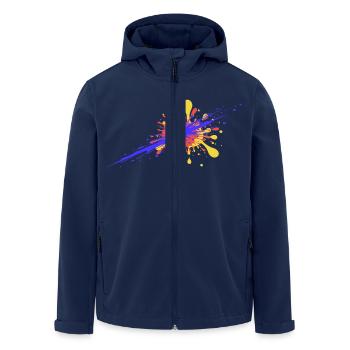 Colorful Paint Design Street Art - Men’s Recycled Softshell Jacket by Stanley/Stella - navy - Front - AI Model Male 185 light (185cm)