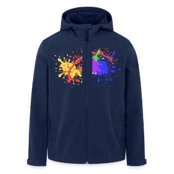 Splash Gift Striking - Men’s Recycled Softshell Jacket by Stanley/Stella - navy - Front - AI Model Male 185 light (185cm)